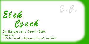 elek czech business card